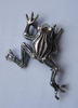 Silver Frog Brooch